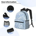 thumbnail image 5 of Easygdp White Bule Glitter Casual Laptop Backpack, Large Capacity Schoolpack for School, Travel, Business, 5 of 8