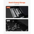thumbnail image 3 of KFFKFF Compact Socket Storage Tray, Trio Pack of Metric & SAE Socket Arrangement Kit, Sizes 1/4'', 3/8'' and 1/2'' Robust Socket Carrier with Handle & Magnetic Bottom for Toolbox Drawer, 3 of 9