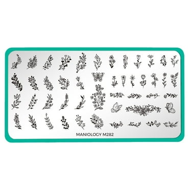 Maniology New Growth (m282) Stainless Steel Nail Stamping Plate for Women