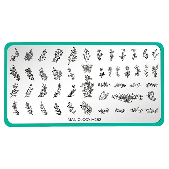 Maniology New Growth (m282) Stainless Steel Nail Stamping Plate for Women