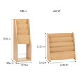 thumbnail image 2 of IRIS USA, Wide 4 Pocket Magazine Storage Rack, Light Brown, 2 of 6