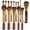 Gold Coffee, variant on 14- Makeup Brush Set with  Ferrule-  Synthetic Makeup Brushes Kit Foundation  Brush Eye Shadow for Beginners & Professionals(Dark Coffe)