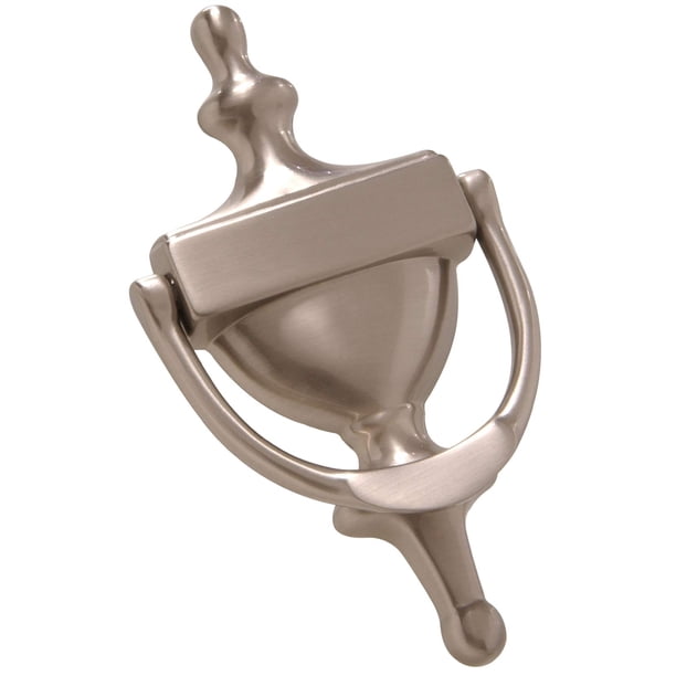 Aldaba para puerta Hillman, 7 pulgadas, níquel satinado, latón macizo