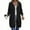 *Black, variant on Womens Mid Long Zip Up Coat,Solid Color Lapel Jacket With Pockets ,Fashions Fall Tops Brown,Womens Plus M