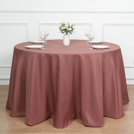 

Efavormart 120 Wholesale Round Tablecloth Polyester Round Table Linens For Wedding Party Banquet Restaurant - Cinnamon Rose