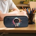thumbnail image 6 of Kuiaobaty Cat Astronauts Print Backpack and Lunch Bag Set for Teens Planet Print Backpack Pencil Case with Zipper Roomy Sturdy Bookbag Lunch Box with Adjustable Strap for School Picnic, 6 of 7