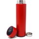 thumbnail image 1 of Botella de agua aislada Café Té Taza de viaje Termo Botella de agua con pantalla de temperatura 500ml / 16.9 Fl.oz - Se mantiene caliente o frío durante 12 horas (rojo) Feliz Sencillez, 1 of 5