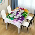 thumbnail image 7 of SKYSONIC Mardi Gras Tablecloth Waterproof Washable Polyester Square Table Cover Durable Tablecloth for Kitchen Dining Table Party Decor (54 X 72 Inch), 7 of 7