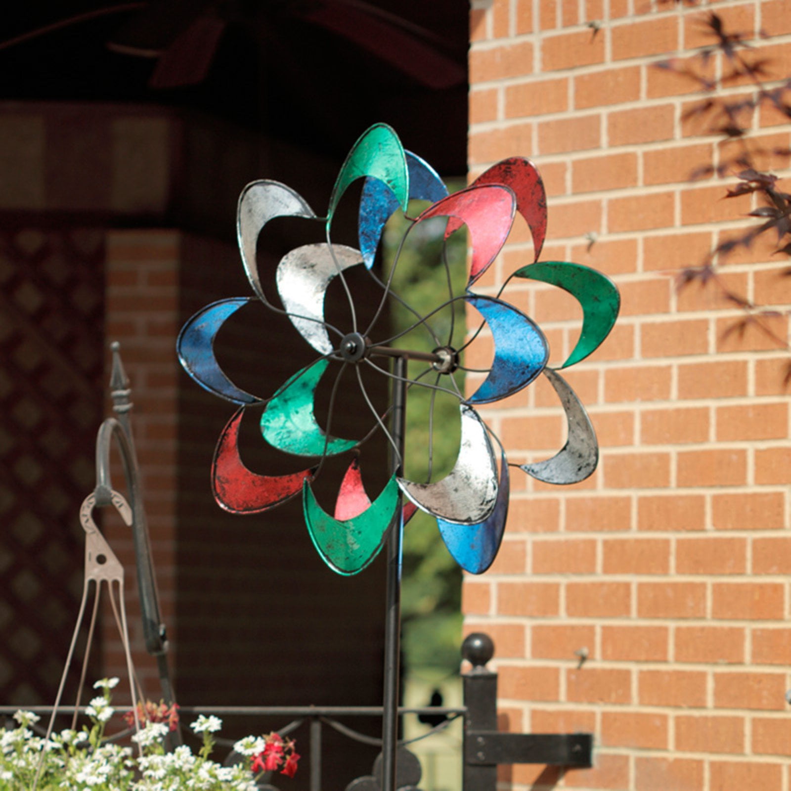 American Furniture Classics Colorful Petals Wind Spinner, Yard Ornament by American Furniture Classics