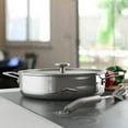 thumbnail image 2 of Chantal 3.Clad Cookware Tri-Ply Polished 5 Quart Sauteuse with Glass Lid, 2 of 7