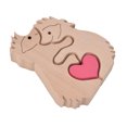 thumbnail image 4 of Adorno de animales de madera, mano de obra exquisita, mini estatua de conejos de madera multiusos hecha a mano con forma de Animal bonito para patio ANGGREK CF3115, 4 of 8