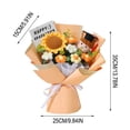 thumbnail image 2 of Muñeca de ganchillo con ramo de graduación de girasol – Set regalo de flores de lana tejida hechas a mano para graduados, recuerdos duraderos y decoración para fiestas, 2 of 9