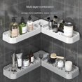 thumbnail image 3 of Estante Giratorio para Baño, Lavabo de Pared, Estante de Almacenamiento de Pared para Cocina, Accesorios de Baño, Organizador de WC, Gris, 3 of 5