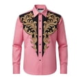 thumbnail image 4 of Camisetas de Navidad de Manga Larga de los Hombres de Moda Casual de Manga Larga Turndown Collar Blusa para Primavera Invierno Al Aire Libre Diario, 4 of 4