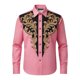 thumbnail image 3 of Camisetas de Navidad de Manga Larga de los Hombres de Moda Casual de Manga Larga Turndown Collar Blusa para Primavera Invierno Al Aire Libre Diario, 3 of 4