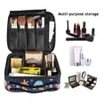 thumbnail image 2 of FORMRS Travel Makeup Bag Large Capacity Train Case Cosmetic Organizer with Adjustable Dividers, Yellow Jellyfish, 2 of 8