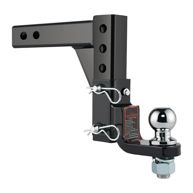 Adjustable Trailer Hitch Ball Mount, Tri-Ball (1-7/8" X 2" X 2-5/16"), Fits 2" Receiver, 5" Rise/Drop Hitch, Hitch For Heavy Dut ,Dependable Strength