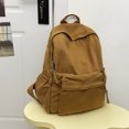 thumbnail image 3 of (Envío Por La Mitad) 8131 Mochila Lona Color Sólido para Estudiantes Universitarios Mochila para Computadora Mochila Informal (marrón), 3 of 7