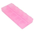 thumbnail image 2 of Bead Containers, Compartment Organizer Box Transparent Design Wear Resistant 10 Compartments  For Office For Travel For Home Pink,Orange, 2 of 8