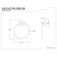thumbnail image 2 of Kingston Brass Classic 6" Towel Ring, 2 of 2