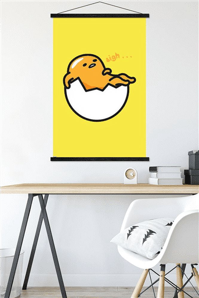 Gudetama - Sigh Wall Poster with Magnetic Frame, 22.375" x 34"