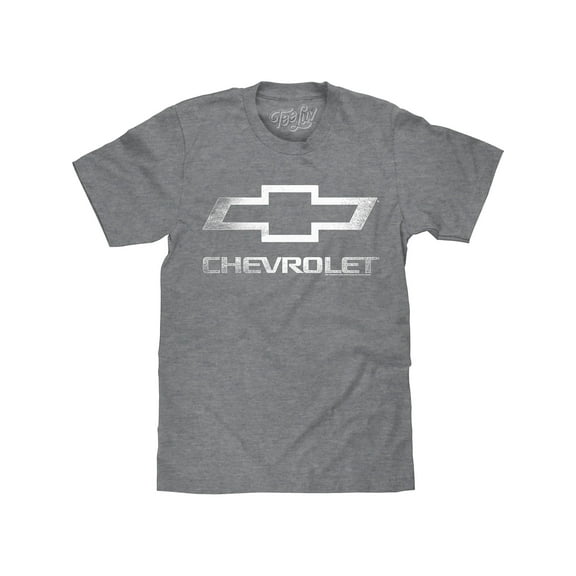 Tee Luv Men's Big and Tall Faded Chevrolet Bowtie Logo Shirt (2XLB)