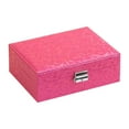 thumbnail image 2 of SuoKom Jewelry Box with Lock Jewelry Organizer Storage Case with 2-Layers Display for Earrings Bracelets Rings Watches, 2 of 4