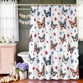 thumbnail image 6 of 4th of July Shower Curtain Set with Hooks, Patriotic Butterfly Pattern Waterproof Fabric Bathroom Curtains Decor Home Accessories,72X 96 Inch Extra Long, 6 of 9