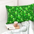 thumbnail image 4 of Goofa St Patrick's Day2 Print Plush Throw Pillow Case, Soft Velvet with Hidden Zipper, Decorative Cushion Cover for Sofa, Bed, Car, and Home Décor-16"x24", 4 of 6