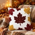 thumbnail image 6 of Thanksgiving Harvest Throw Pillow,Fall Sofa Decor Removable Polyester Cushion Cover with Pumpkin Maple Corn Seasonal Print,Soft Breathable Decorative Pillow for Bedroom Dining Chair, 6 of 8