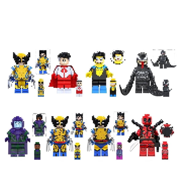 8PCS Minifigures Super Movies Building Blocks, Creative Puzzle Toys for Children Christmas Gift Birthday Present