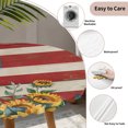 thumbnail image 3 of Red Blue American Flag Round Tablecloth for 55-60 Inch Tables, Fitted Table Cover with Elastic Edge, Sunflower US Flag Vintage Waterproof Outdoor Table Cloth Protector for Patio Garden Dinner Picnic, 3 of 9