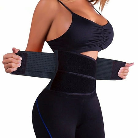 SLIMBELLE Women Hot Sweat Neoprene Waist Trainer Corset Trimmer Belt Body Shaper Slimming Sauna (Best Waist Slimming Belt)