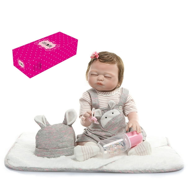 Decdeal Muñeca Reborn Silicona Cuerpo Completo 19 Pulgadas Realista
