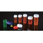 Pharmacy Vials 40 Dram AMBER (QTY. 115) Twist-Pro Cap, Dual Purpose, Caps Included by Sponix BioRx