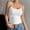White, variant on Endives Women's Ribbed Crop Top Tank Top With Built in Bra Spaghetti Strap Backless Tank Top Base Layer Casual Wear White