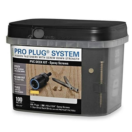 

Pro Plug System for Wolf Weathered Ipe Decking with 10 x 2-3/4 Epoxy Coated Screws and Plugs for Wolf Weathered Ipe - 350 pcs for 100 Sq. Ft