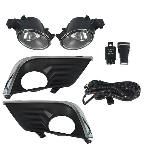 waltyotur For 2016-2018 Nissan Altima Right&Left Clear Lens Fog Lights Lamps Switch Kits