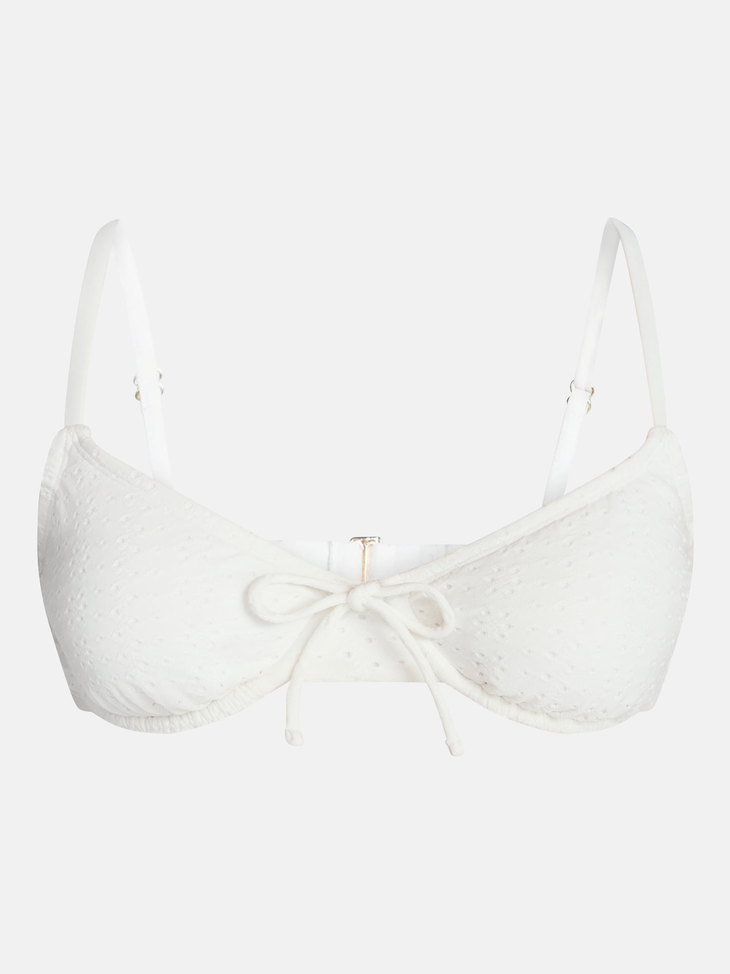 Time and Tru Women’s Underwire Eyelet Bikini Top, Sizes XS-XL