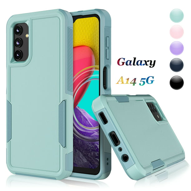 Masculinidad Dime Estrecho de Bering For Samsung Galaxy A14 5G Case, 2 in 1 PC Phone Case for Galaxy A14 5G 6.6"  2022 Case, Njjex Rubber & Rugged Shockproof Full Body Protection Case Cover  - Light Green - Walmart.com