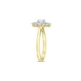 thumbnail image 2 of 0.98 Carat (Ctw) Lab-Created Cluster Moissanite Engagement Ring in 10K Yellow Gold for Women, 2 of 6