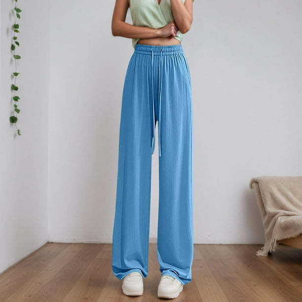 WILLBEST Pantalones Casuales para Mujer: Pantalones Deportivos de Moda de Color Sólido con Cordón Ajustable para Mayor Comodidad y Estilo Diario. Grande