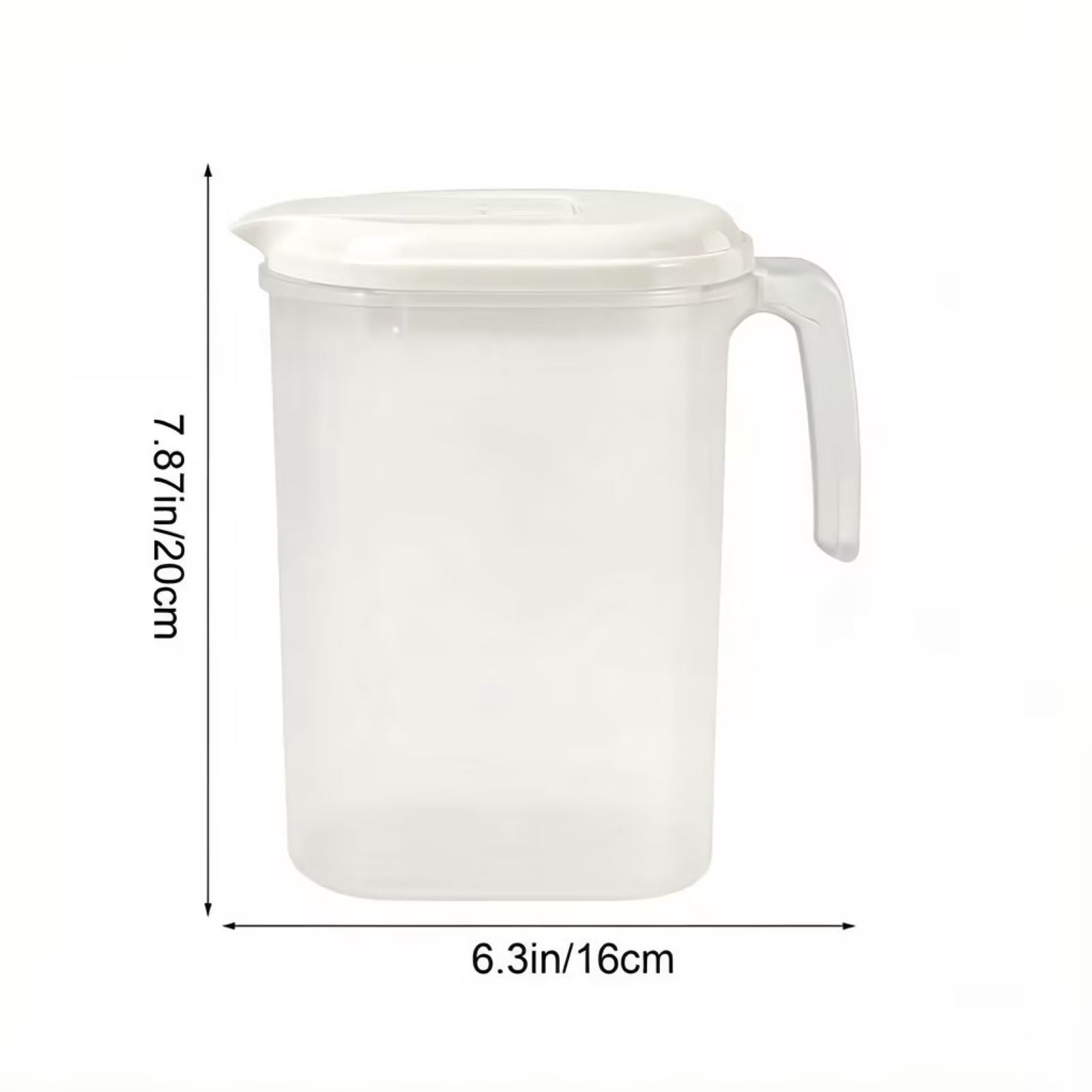 1.8L Heat Resistant Refrigerator Water Bottle With Tea Strainer Large Capacity Beverage Dispenser Durable Material With Secure Lid For Home Kitchen Iced Tea Water And Cold Drink Storage