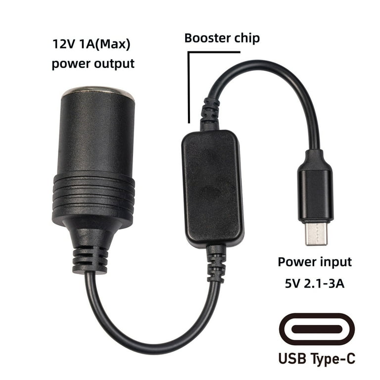Fast Charger Multi Port USB C Male 5V To 12V Car Cigaret Lighter