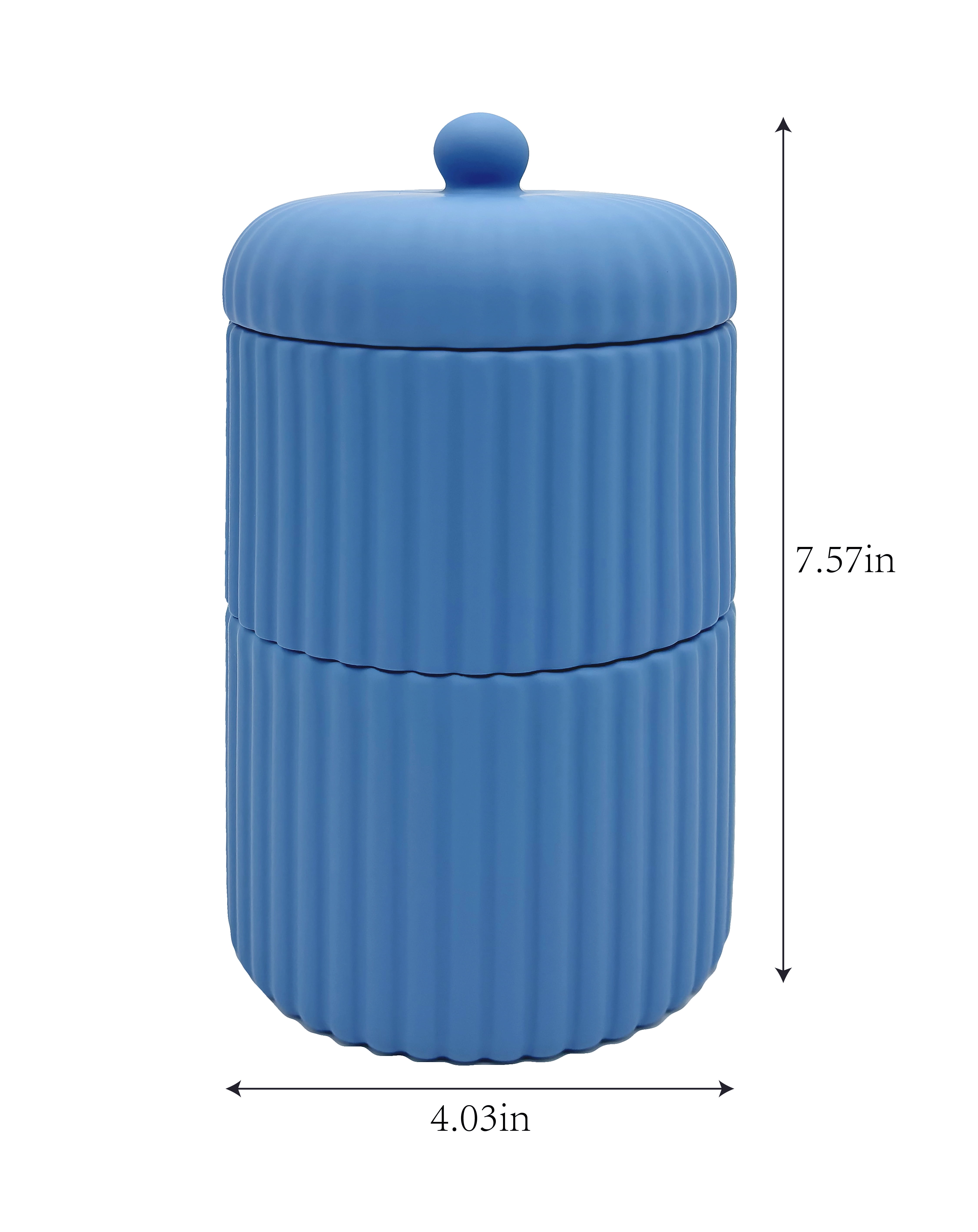 Mainstays By Becky G. & Alejandra 3-Piece Stacked Bathroom Canisters, Blue