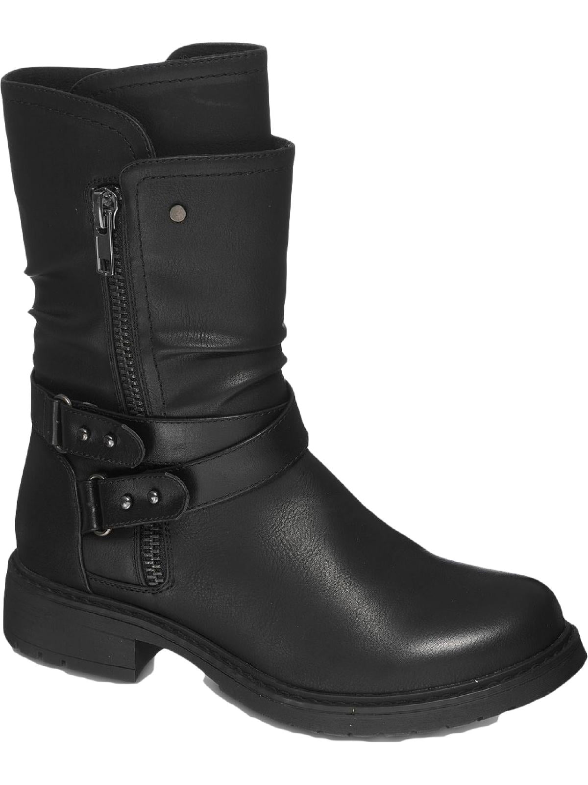 Significativo computadora Gato de salto GC Shoes Womens Brandy Ruched Round Toe Mid-Calf Boots - Walmart.com