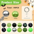 thumbnail image 2 of Halloween Bubblegum Beads, 50Pcs 20mm Acrylic Plastic Beads Spacer Gumball Loose Beads Black Green Chunky Beads for Halloween DIY (Green and Black), 2 of 7