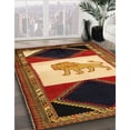 thumbnail image 2 of Ahgly Company Indoor Rectangle Traditional Gold Animal Area Rugs, 4' x 6', 2 of 6