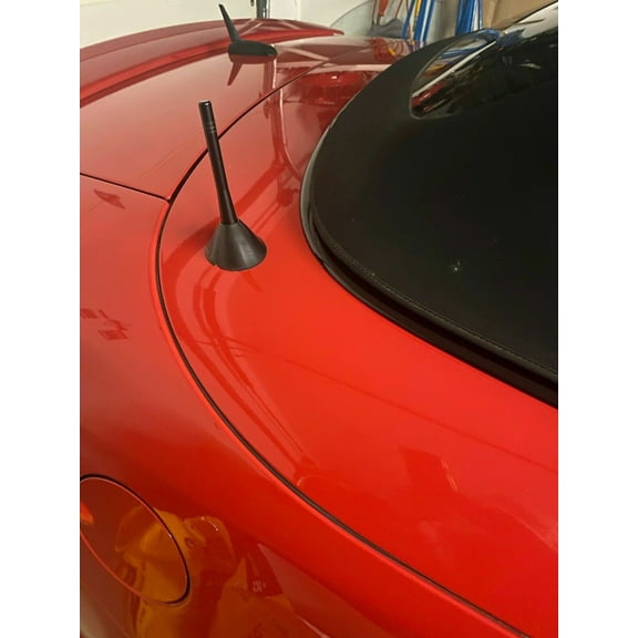 4" inch Short Black Aluminum Antenna Mast Rod AM/FM for SAAB 9-3 CABRIO 1999-2011