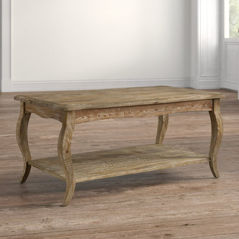 Francoise solid wood coffee cheap table with storage